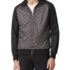 Baird Printed Owl Track Jacket - Black Loungewear