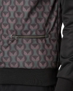 Baird Printed Owl Track Jacket - Black Loungewear