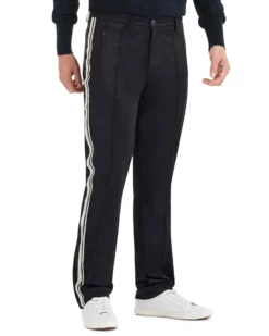 Baird Side Stripe Track Pant - Black Joggers & Track Pants