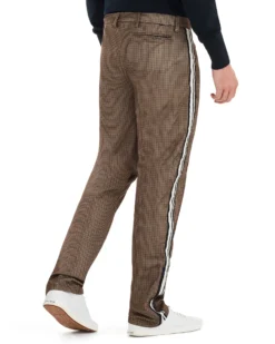 Baird Joggers & Track Pants Dog Tooth Print Side Stripe Track Pant - Camel