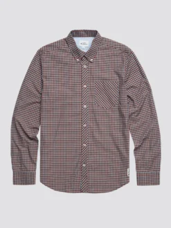 Baird Signature Long-Sleeve Gingham Shirt - Claret