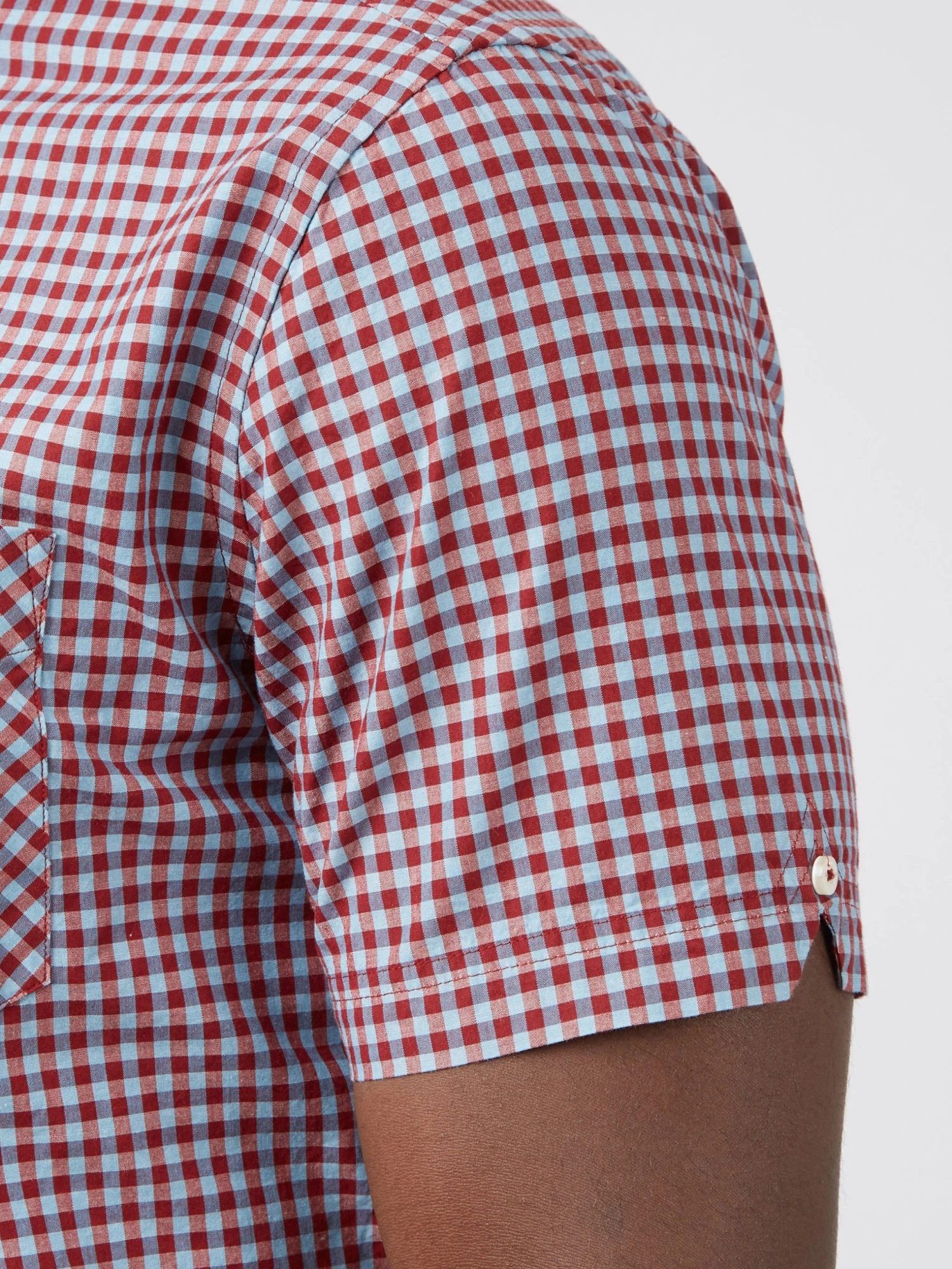 Baird Signature Short Sleeve Gingham Shirt - Claret 5 Baird Signature Short Sleeve Gingham Shirt - Claret