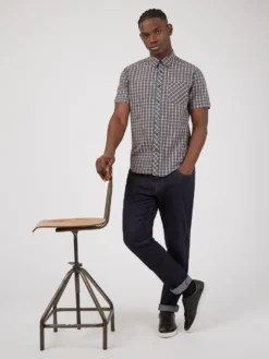 Baird Short-Sleeve Shirts Short Sleeve Signature House Check Shirt - Wedgewood Blue