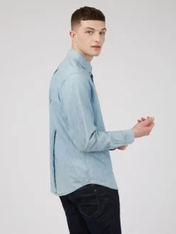 Baird Long-Sleeve Shirts Long-Sleeve Chambray Shirt - Dusky Blue