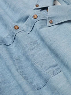 Baird Long-Sleeve Shirts Long-Sleeve Chambray Shirt - Dusky Blue