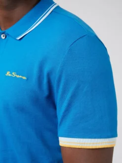 Baird Organic Cotton Signature Polo - Bright Blue Signature Polos