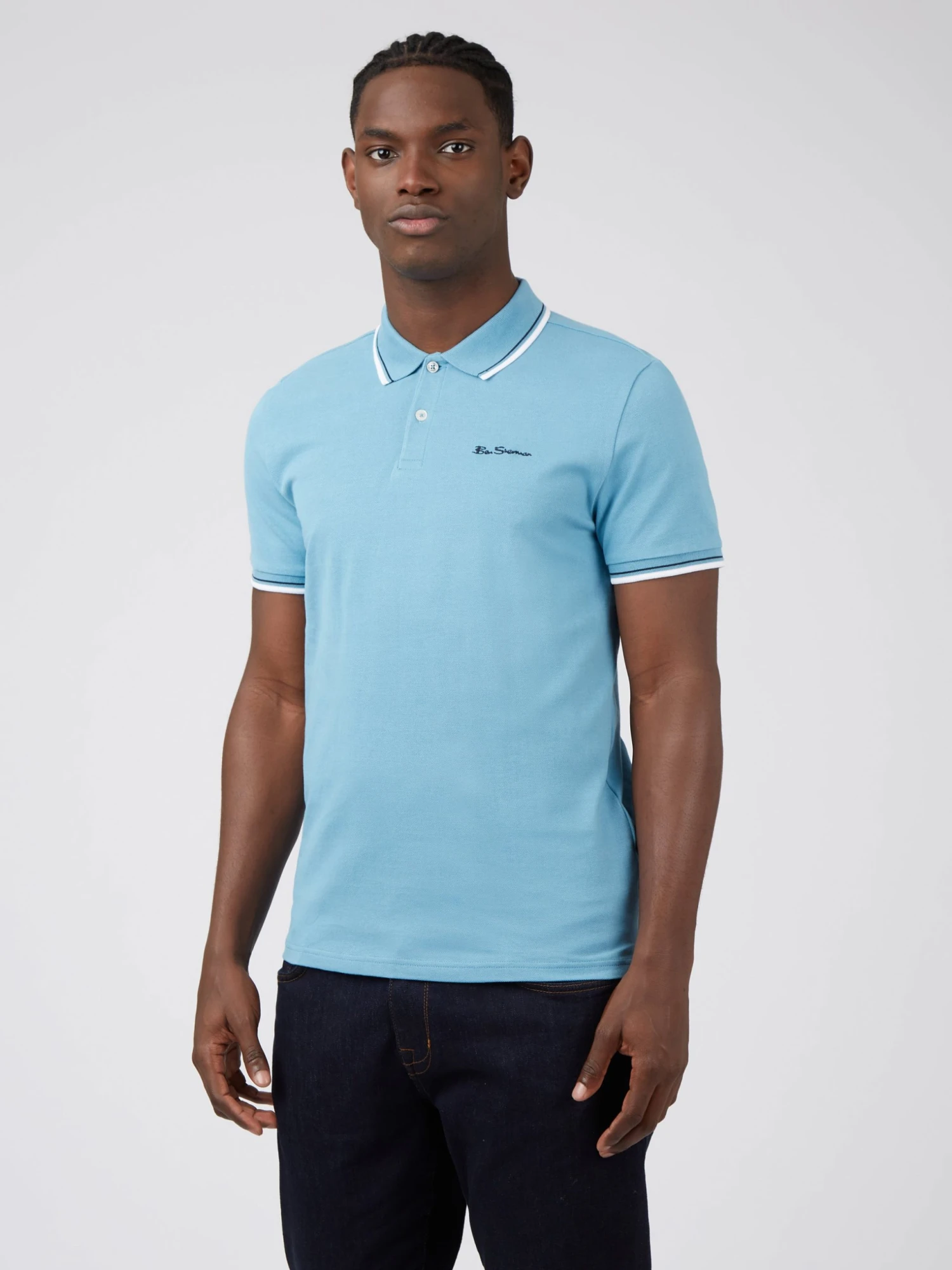 Baird Signature Polos Organic Cotton Signature Polo - Kingfisher 3 Baird Signature Polos Organic Cotton Signature Polo - Kingfisher