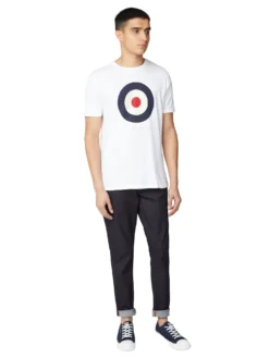 Oved Loungewear Bullseye Target Logo T-Shirt - Bright White