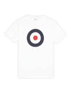 Oved Loungewear Bullseye Target Logo T-Shirt - Bright White