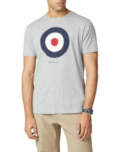Oved Loungewear Bullseye Target Logo T-Shirt - Heather Grey