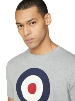 Oved Loungewear Bullseye Target Logo T-Shirt - Heather Grey