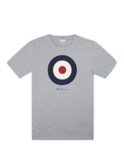 Oved Loungewear Bullseye Target Logo T-Shirt - Heather Grey