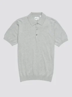 Baird Short-Sleeve Signature Knit Polo - Steel Iconic Mod Knit Polos 12 Baird Short-Sleeve Signature Knit Polo - Steel Iconic Mod Knit Polos