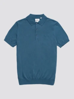 Baird Short-Sleeve Signature Knit Polo - Wedgewood Blue Iconic Mod Knit Polos 16 Baird Short-Sleeve Signature Knit Polo - Wedgewood Blue Iconic Mod Knit Polos