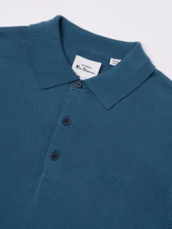 Baird Short-Sleeve Signature Knit Polo - Wedgewood Blue Iconic Mod Knit Polos