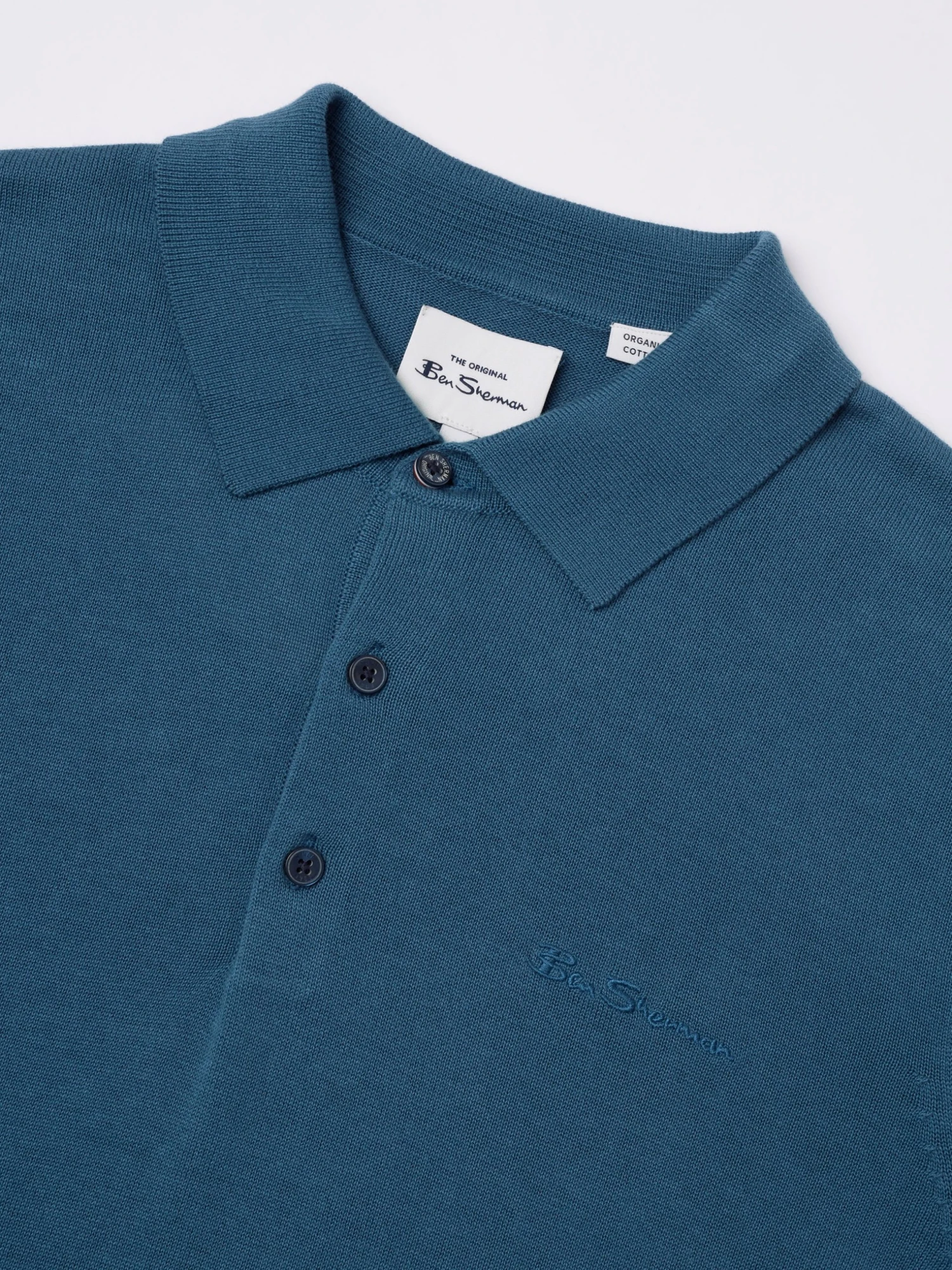 Baird Short-Sleeve Signature Knit Polo - Wedgewood Blue Iconic Mod Knit Polos 3 Baird Short-Sleeve Signature Knit Polo - Wedgewood Blue Iconic Mod Knit Polos