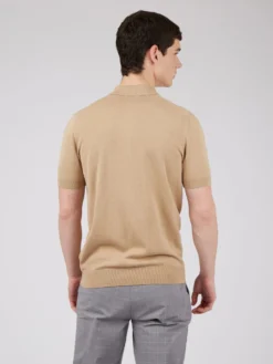 Baird Short-Sleeve Signature Knit Polo - Sand