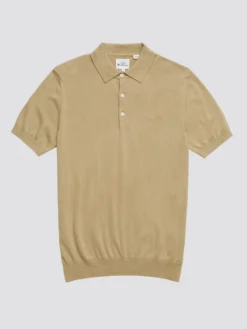 Baird Short-Sleeve Signature Knit Polo - Sand