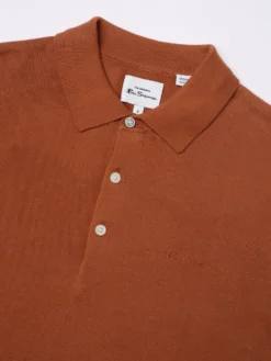 Baird Short-Sleeve Signature Knit Polo - Light Brick