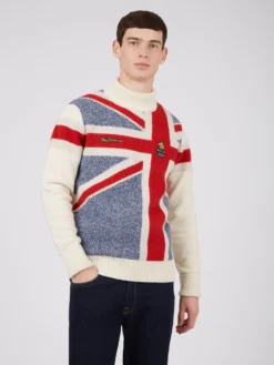 Baird Team GB Men's Roll-Neck Sweater - Cream Sweaters