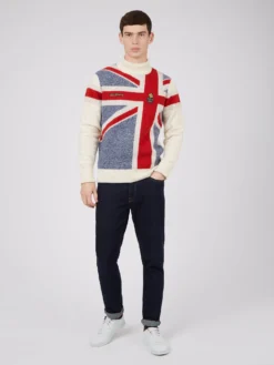 Baird Team GB Men's Roll-Neck Sweater - Cream Sweaters