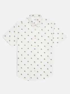 Baird Short-Sleeve Shirts Scattered Print Short Sleeve Shirt - White