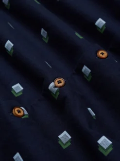 Baird Scattered Print Short Sleeve Shirt - Midnight Short-Sleeve Shirts