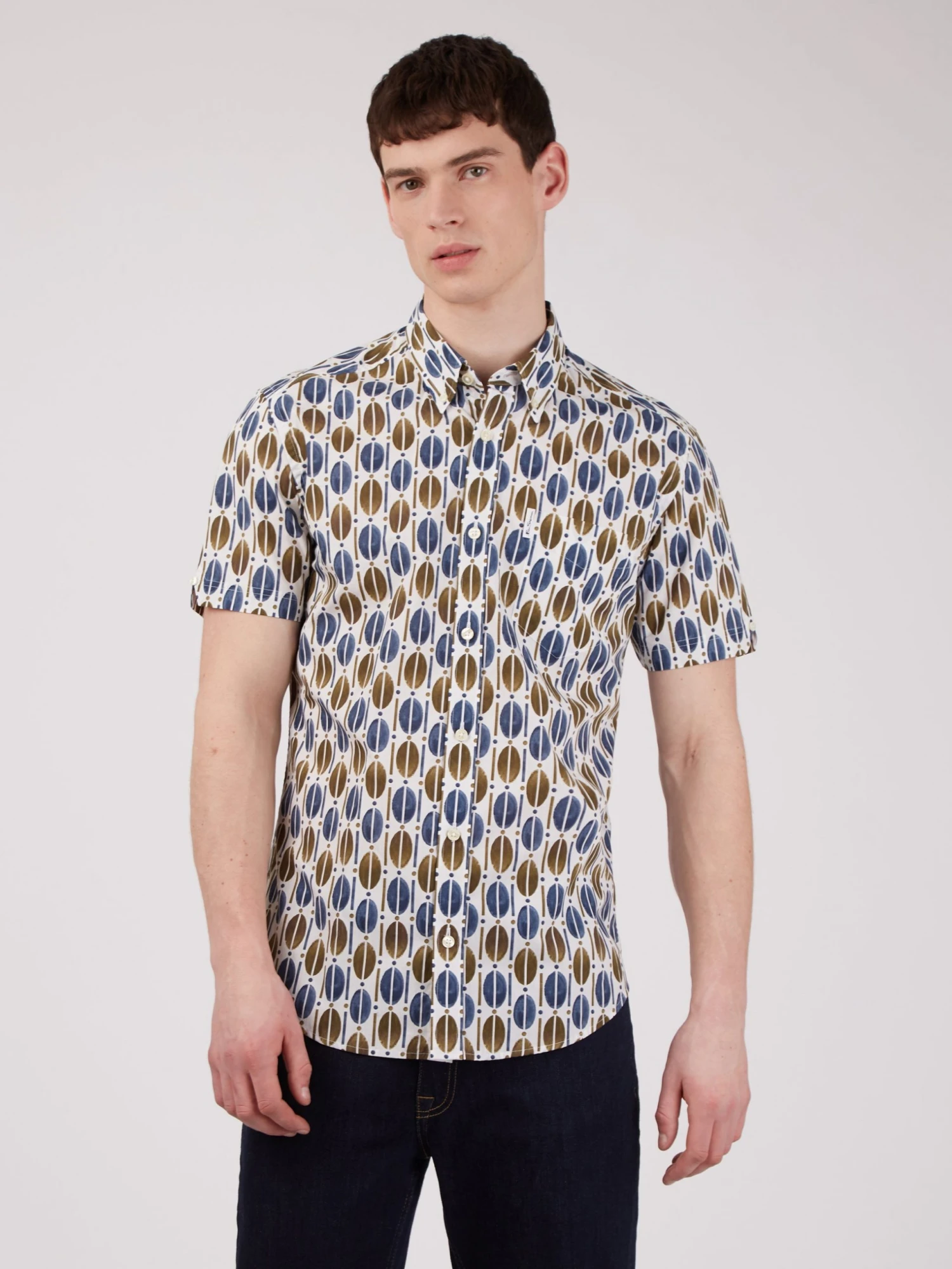 Baird Distressed Retro Print Short-Sleeve Shirt 4 Baird Distressed Retro Print Short-Sleeve Shirt