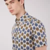 Baird Distressed Retro Print Short-Sleeve Shirt
