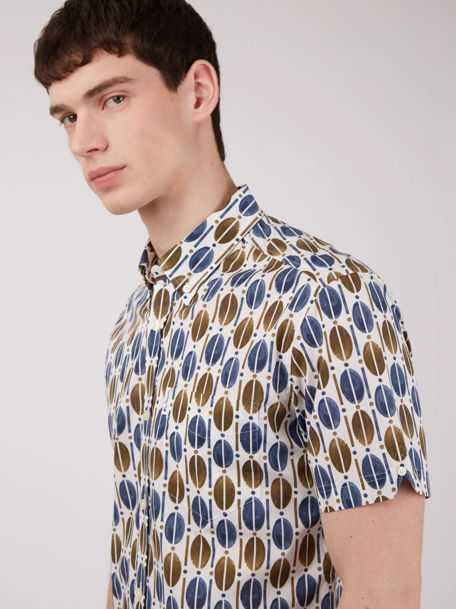 Baird Distressed Retro Print Short-Sleeve Shirt 3 Baird Distressed Retro Print Short-Sleeve Shirt