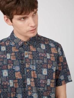 Baird Short-Sleeve Shirts Geo Eastern Tile Print Short-Sleeve Shirt