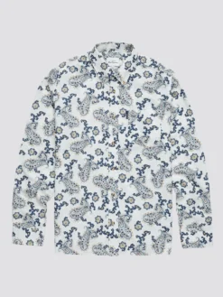 Baird Spring | Summer 2022 Large Paisley Print Long-Sleeve Shirt - Snow White