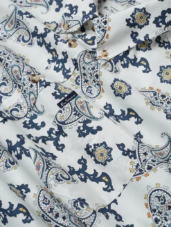 Baird Spring | Summer 2022 Large Paisley Print Long-Sleeve Shirt - Snow White