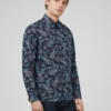 Baird Large Paisley Print Long-Sleeve Shirt - Marine
