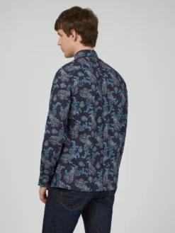 Baird Large Paisley Print Long-Sleeve Shirt - Marine