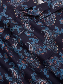 Baird Large Paisley Print Long-Sleeve Shirt - Marine