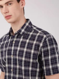 Baird Short-Sleeve Shirts Textured Check Short-Sleeve Shirt