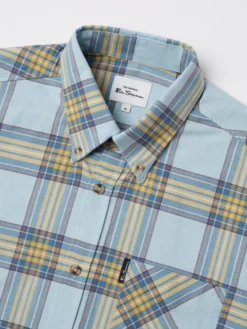 Baird Oxford Tartan Check Long-Sleeve Shirt - Sky Blue Spring | Summer 2022