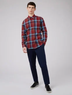 Baird Long-Sleeve Shirts Madras Check Linen Blend Long-Sleeve Shirt 17 Baird Long-Sleeve Shirts Madras Check Linen Blend Long-Sleeve Shirt