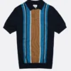 Baird Iconic Vertical Stripe Mod Polo - Dark Navy Iconic Mod Knit Polos 2 Baird Iconic Vertical Stripe Mod Polo - Dark Navy Iconic Mod Knit Polos