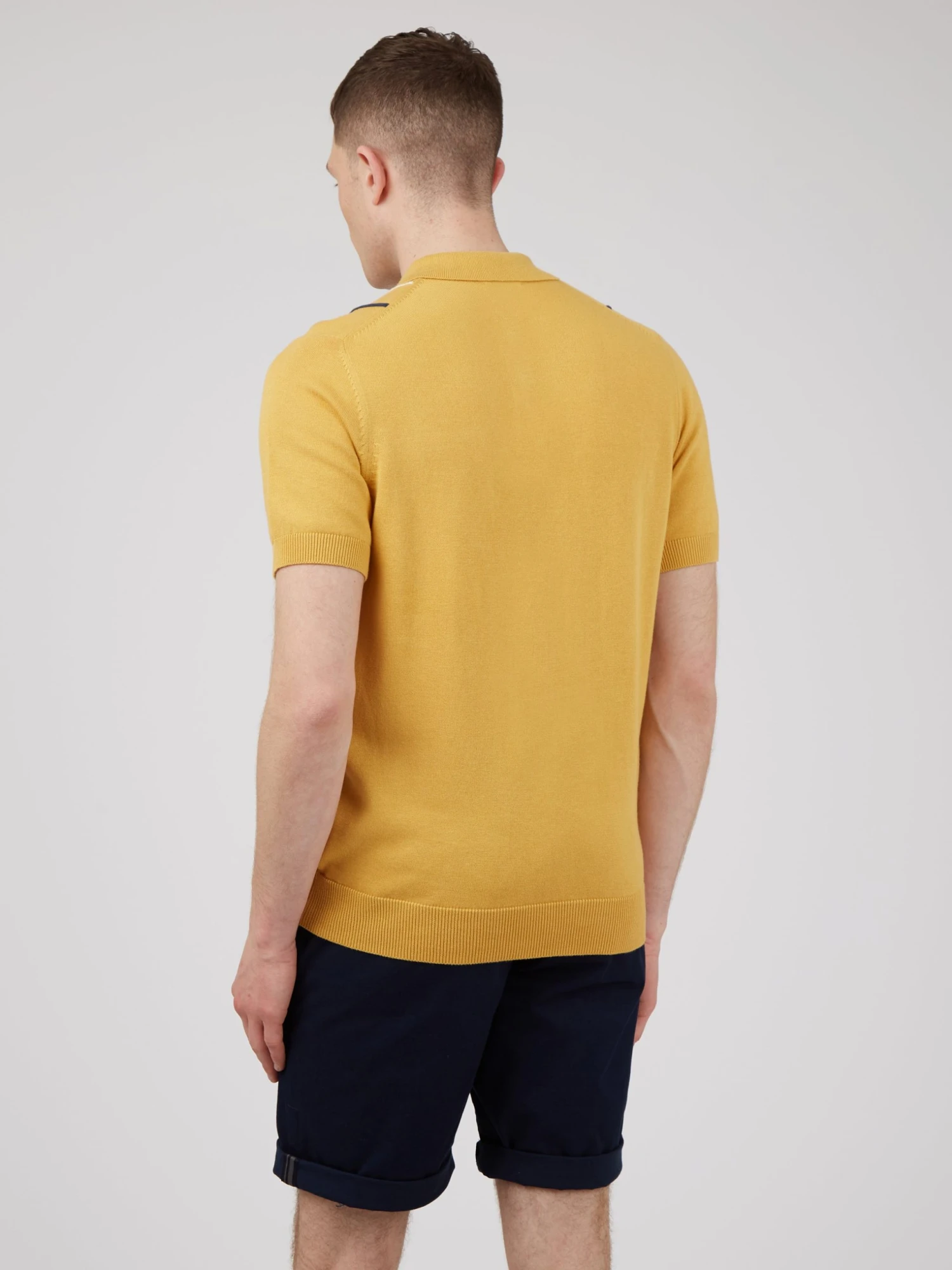 Baird Iconic Mod Knit Polos Minimal Mod Striped Polo - Butterscotch 5 Baird Iconic Mod Knit Polos Minimal Mod Striped Polo - Butterscotch