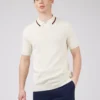 Baird Textured Lightweight Knit Polo - Ivory Iconic Mod Knit Polos