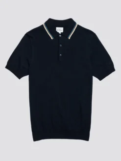 Baird Textured Lightweight Knit Polo - Dark Navy 13 Baird Textured Lightweight Knit Polo - Dark Navy