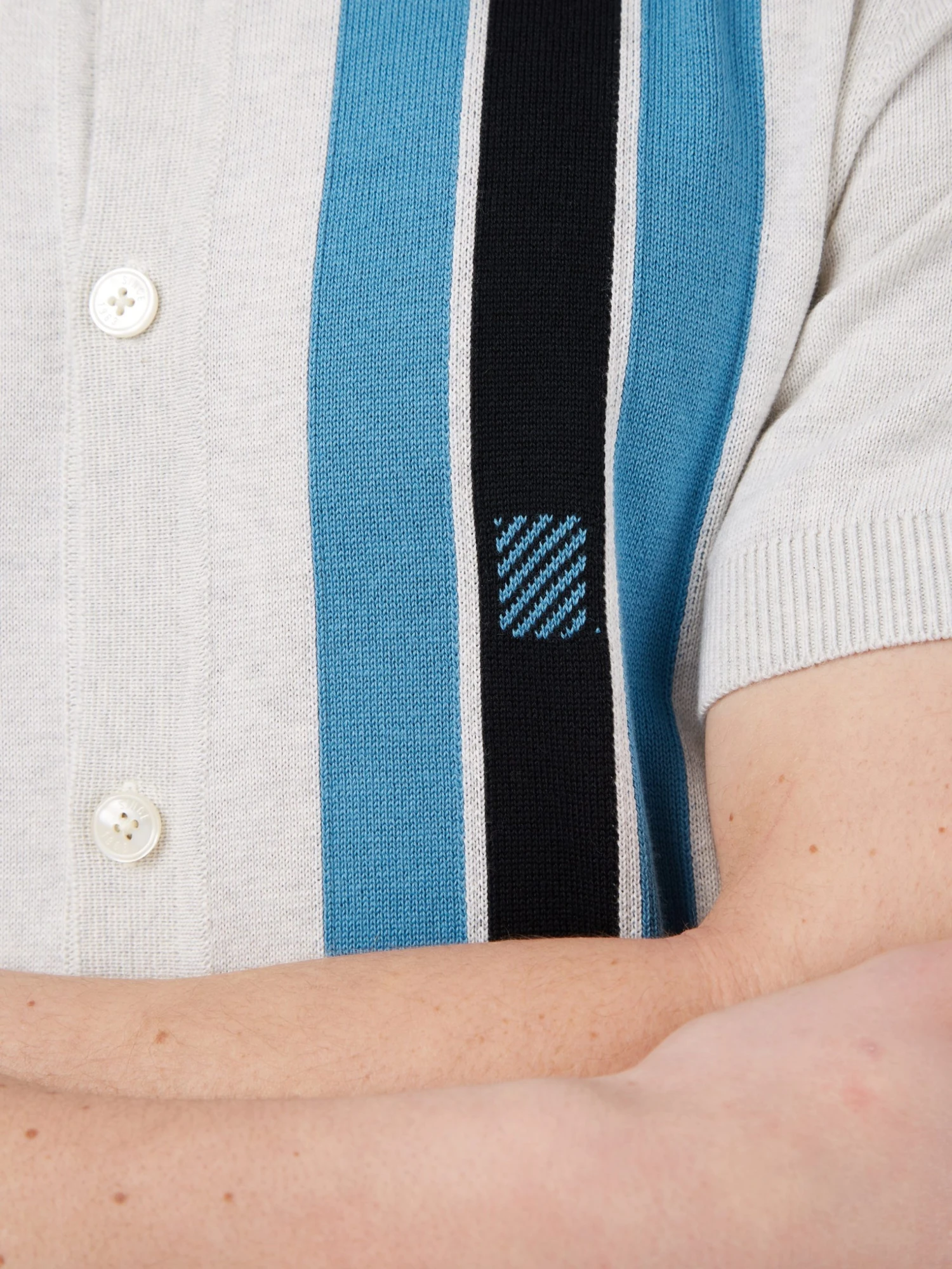 Baird Button-Through Mod Knit Polo - Ivory Iconic Mod Knit Polos 6 Baird Button-Through Mod Knit Polo - Ivory Iconic Mod Knit Polos