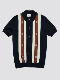 Baird Button-Through Mod Knit Polo - Dark Navy Iconic Mod Knit Polos 12 Baird Button-Through Mod Knit Polo - Dark Navy Iconic Mod Knit Polos