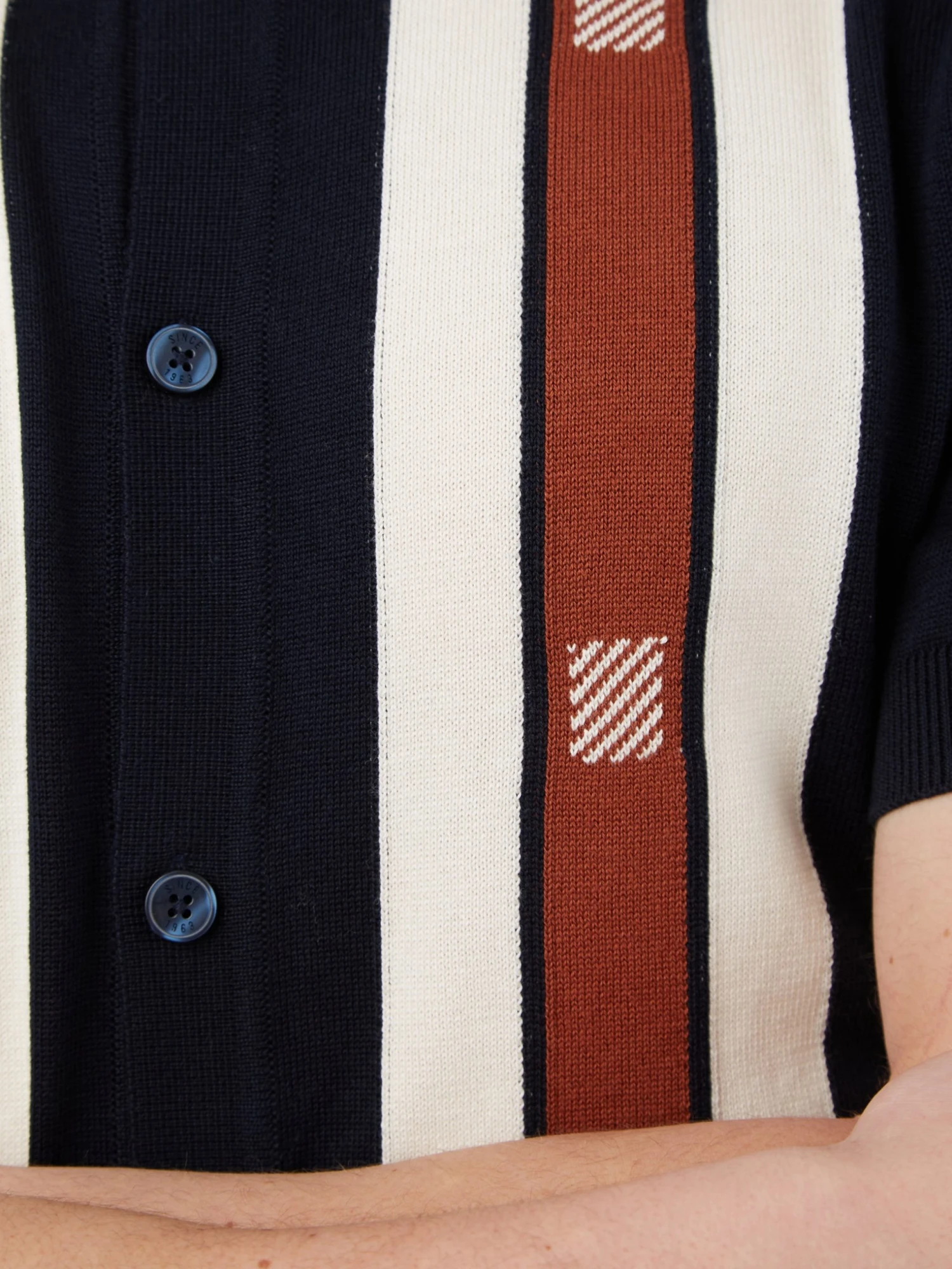 Baird Button-Through Mod Knit Polo - Dark Navy Iconic Mod Knit Polos 9 Baird Button-Through Mod Knit Polo - Dark Navy Iconic Mod Knit Polos