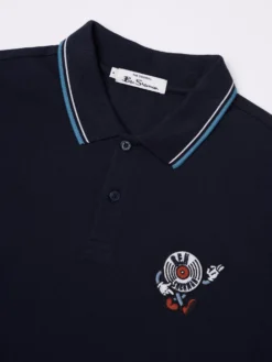 Baird Spring | Summer 2022 Strolling Record Embroidered Polo - Dark Navy