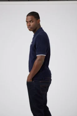 Baird Spring | Summer 2022 B By Ben Sherman Toweling-Texture Polo - Marine