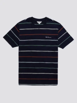 Baird T-Shirts Fine Stripe Tee - Marine
