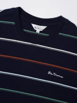 Baird T-Shirts Fine Stripe Tee - Marine